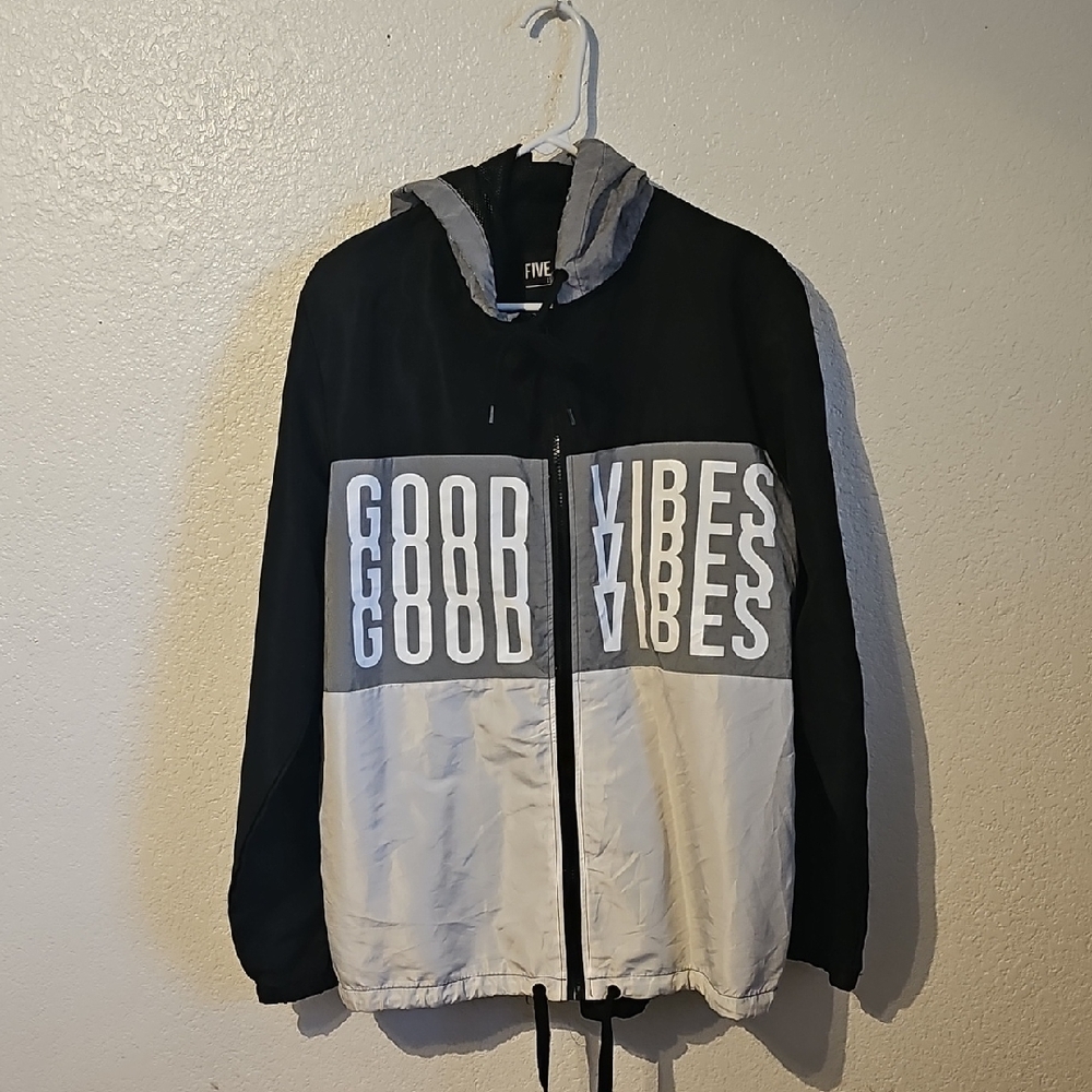 Black and Gray Raincoat